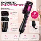 2-in-1 Hot Air Hair Styler Brush – Salon Blowout Volume & Frizz Control Tool