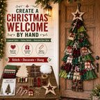 🎄Beginner-Friendly DIY Oversized Patchwork Christmas Tree Door Hanging Kit | Complete Kit with All Tools & Step-by-Step Guide Included 💕