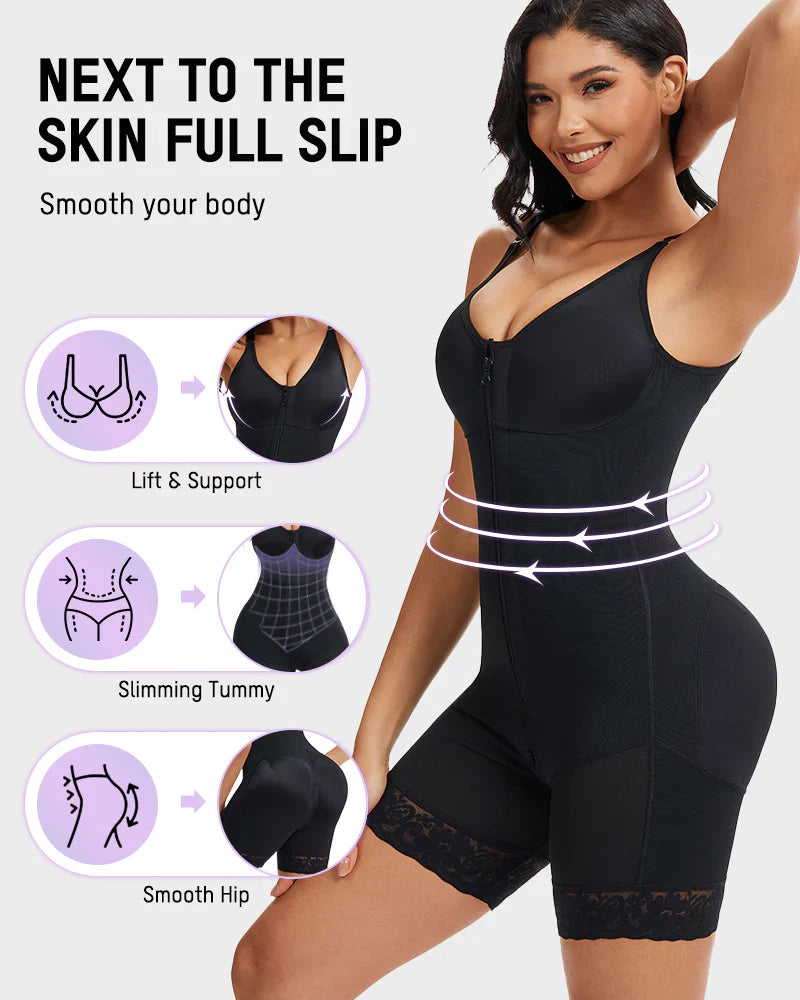 Tummy Control Butt Lifter Shaper with Zipper Crotch Fajas Colombianas