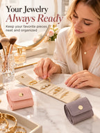 ✨ Mini Travel Jewelry Organizer – Compact, Foldable & Easy to Carry