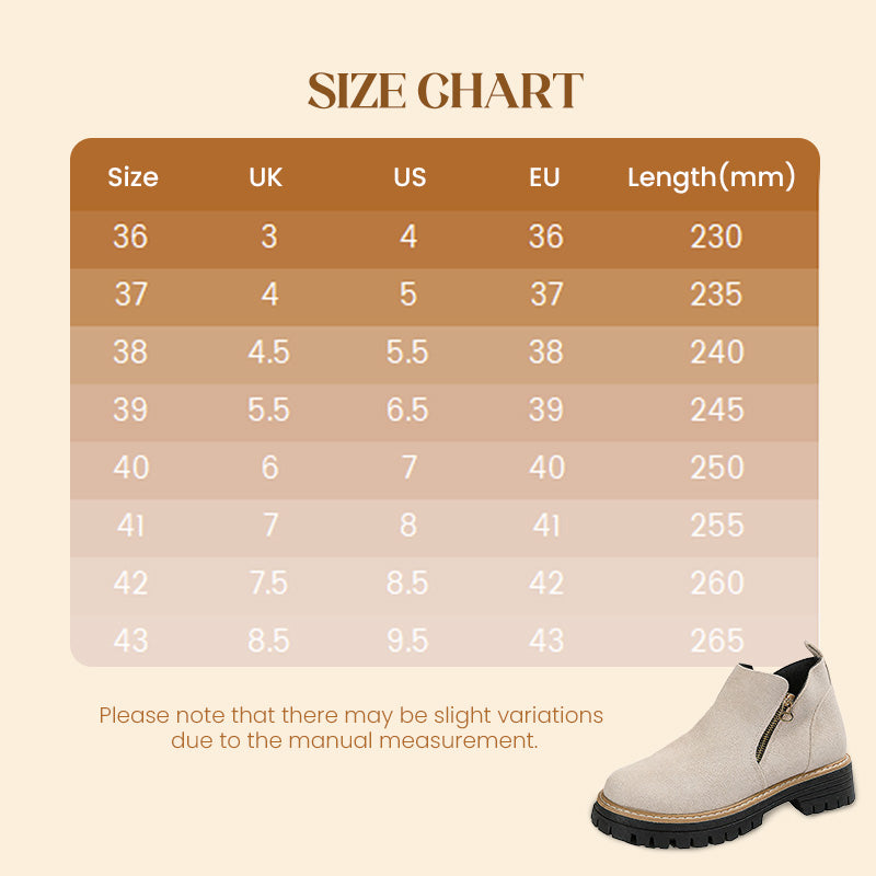 💜 LAST DAY PROMOTION - 50%OFF 💜 Women's Round-Toe Ankle Boots with Side Zipper