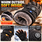 🔥 Rechargeable Heated Gloves – 3 Heat Settings, Waterproof Touchscreen Winter Gloves