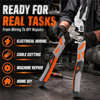 55-Steel Self-Locking Anti-Skid Ratchet Pliers | Heavy-Duty Wire Cutters & Holding Tool, Hands-Free Grip DIY Hardware for Automotive & Plumbing Projects 🔧⚙️