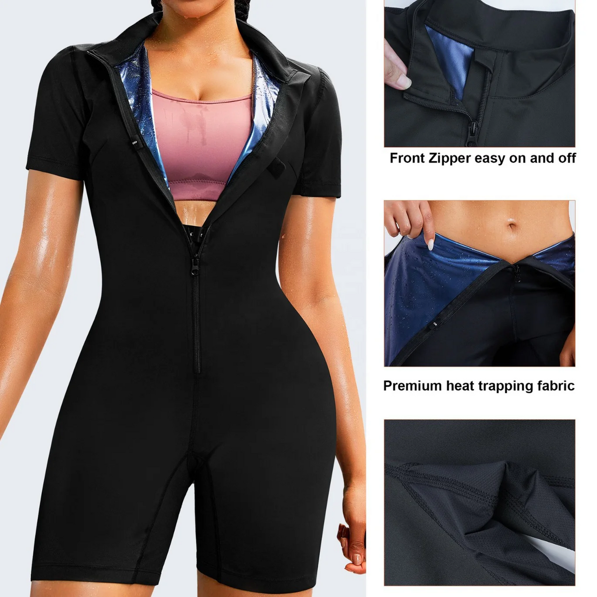 Women's Full Body Sauna Suit for Waist Training and Belly Fat Workouts