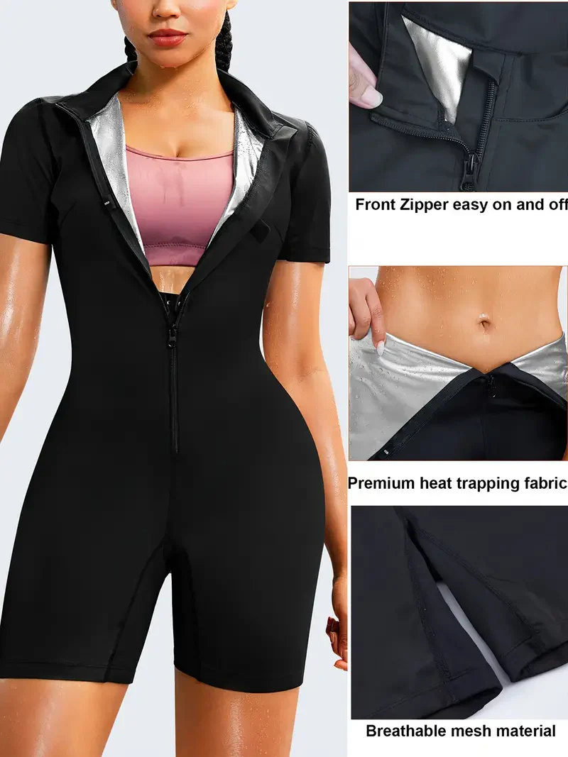 Women's Full Body Sauna Suit for Waist Training and Belly Fat Workouts