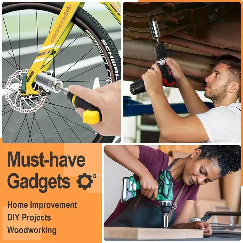 🔧Steel Multi-Fit Universal Grip Socket Set with Power Drill Adapter
