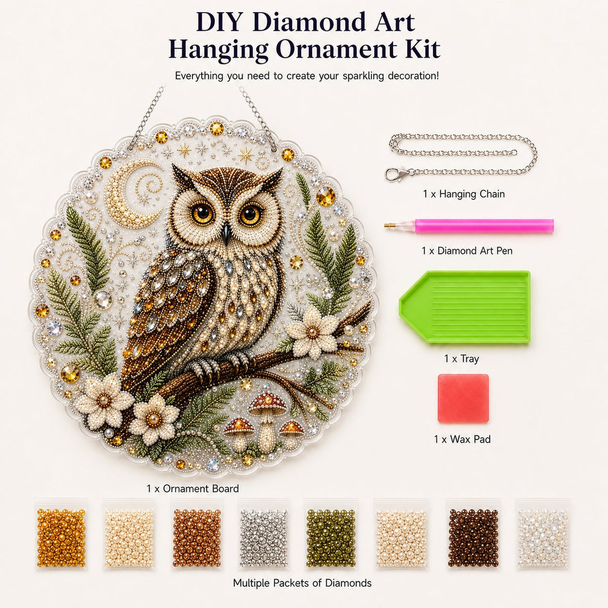 🔥 LAST DAY 49% OFF – ✨ Premium Animal Pearl Art DIY Hanging Ornament Kit | Luxury Flocked Canvas with Scratch-Resistant Non-Fading Pearl Beads DIY Handmade Animal Hanging Decor 🐾💎