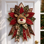 Holly Reindeer Delight - Oversized Christmas Character Quilted Door Hanger Sewing Kit