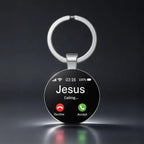 ✝️Jesus Calling Keychain, Christian Key Ring Gift, Faith Inspirational Keychain, Religious Gift for Men Women
