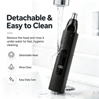 Professional LED Display Nose & Ear Trimmer, Painless Travel Gifts for Men Women.