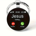 ✝️Jesus Calling Keychain, Christian Key Ring Gift, Faith Inspirational Keychain, Religious Gift for Men Women