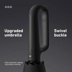 Portable Automatic Folding Umbrella, Windproof Waterproof with Loop Buckle