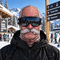Realistic Face Balaclava – Funny Ski & Snowboard Mask for Cold Weather Adventures, Unisex Adult One Size (21-24') ⛷️