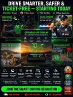 🚗 50% Off Now! Head-Up Display (HUD) GPS Digital Speedometer – Features traffic light countdown and speed camera alerts; a universal driving safety system to help you avoid city traffic fines.