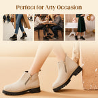 💜 LAST DAY PROMOTION - 50%OFF 💜 Women's Round-Toe Ankle Boots with Side Zipper