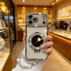 ✨💎Sparkling Diamond Women's Phone Case with Mirror & Stand for iPhone 12/13/14/15/16/17/18 Pro Max,17Air,14/15/16 Plus💖