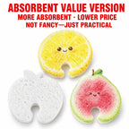 3-Pack Compressed Cellulose Sponges, Fruit-Shaped Natural Pop-Up Dish Sponges ✅