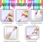 🔥🎨12 Colors Nail Art Pens Set