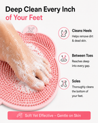 Hands-Free Foot Scrubber Bath Mat | Shower Foot Cleaning Mat
