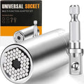 🔧Steel Multi-Fit Universal Grip Socket Set with Power Drill Adapter