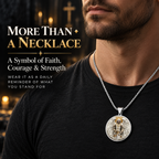Angel Warrior Pendant Necklace for Men — Faith, Strength & Protection