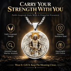 Angel Warrior Pendant Necklace for Men — Faith, Strength & Protection