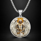 Angel Warrior Pendant Necklace for Men — Faith, Strength & Protection
