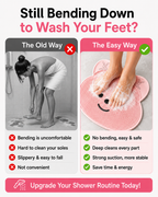 Hands-Free Foot Scrubber Bath Mat | Shower Foot Cleaning Mat