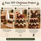 Rustic Gingerbread DIY Quilted Santa Christmas Tree Kit