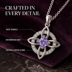 Personalized Witch’s Knot Birthstone Necklace