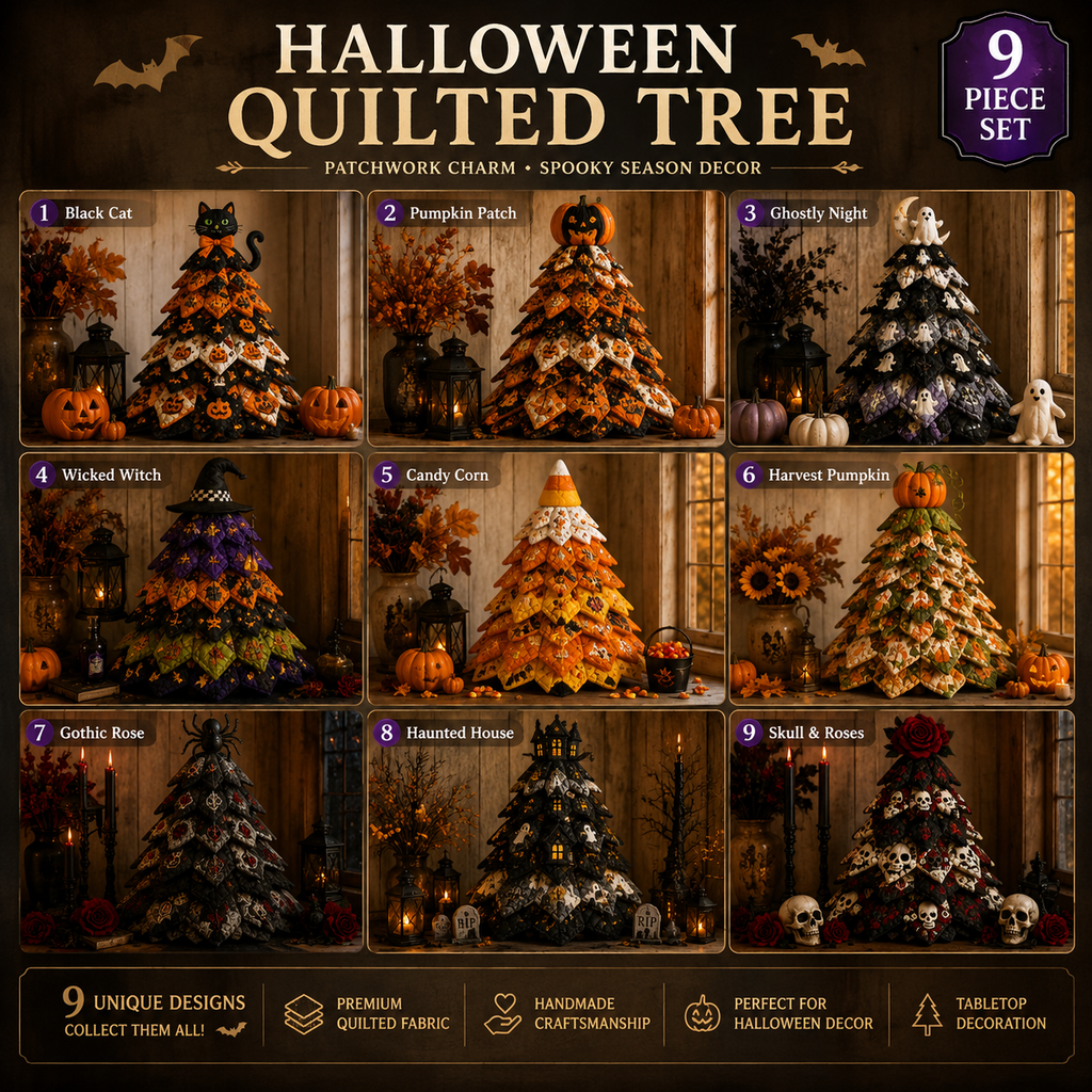 Candy Corn - DIY Halloween Theme Quilted Fabric Tree Kit