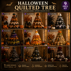 Moonlit Black Cat - DIY Halloween Theme Quilted Fabric Tree Kit