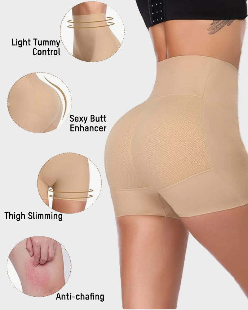 Seamless High-Waist Booty Lift Tummy Control Shapewear Shorts