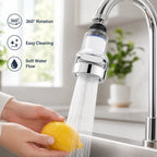 360° Rotating Faucet Aerator Filter, 6-Layer Filter with 3 Water Modes（ Includes 10 Replacement Filters ）