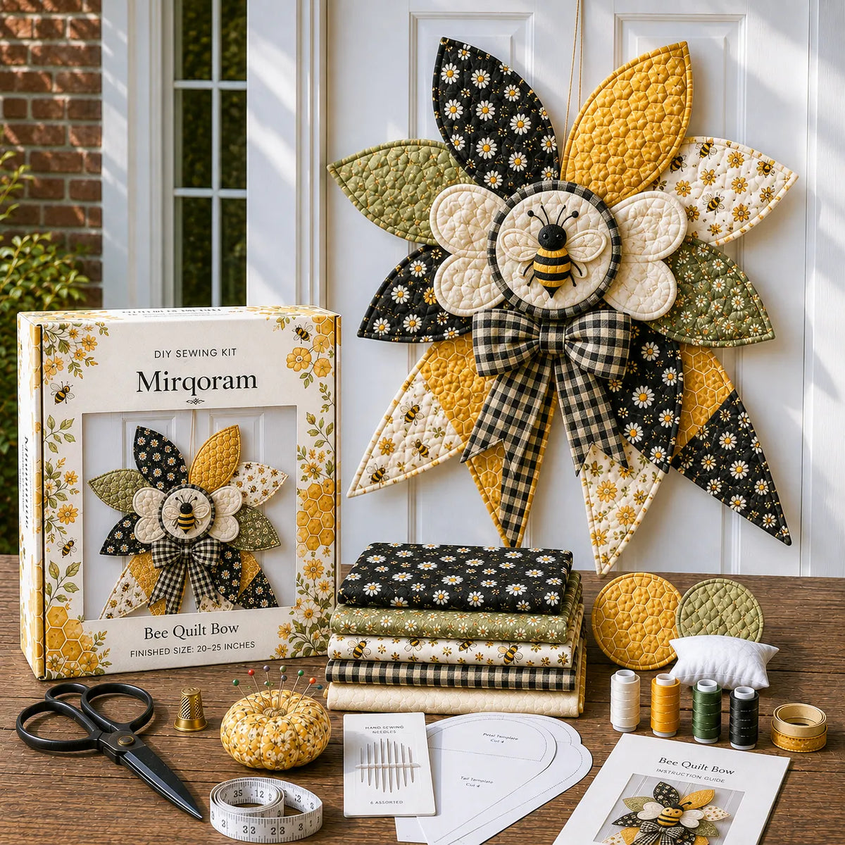 Bee - Handmade Quilted Door Bow DIY Sewing Kit