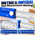 📏✨ Multifunction Measuring Gauge & Level — Measure, Align & Mark with Precision!
