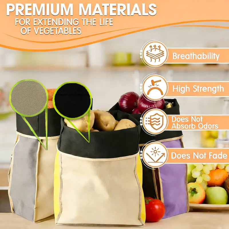 ✨Reusable Self Sealing Potato & Onion Storage Bags