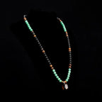✨ Money Attraction Necklace With GreenAventurine & Tiger Eye Pendant Healing Crystal Stone