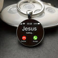 ✝️Jesus Calling Keychain, Christian Key Ring Gift, Faith Inspirational Keychain, Religious Gift for Men Women