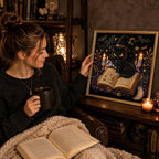 🔥 LAST DAY 49% OFF – 🖤 Premium 3D Pearl Dark Gothic Diamond Painting Art Kit | Luxury Flocked Canvas with Scratch-Resistant Non-Fading Pearl Beads DIY Dark Academia Decor 💀🕯️✨